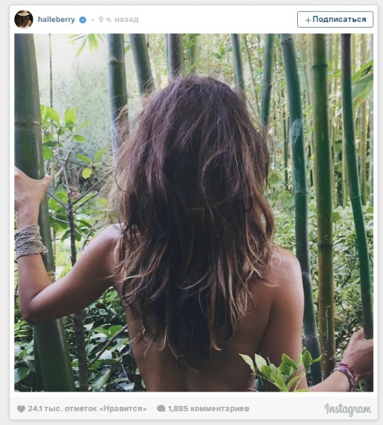 Холли Берри начала в Instagram с обнаженки