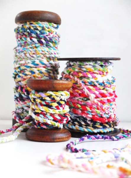 Как сделать нить для плетения ковриков из лоскутов ткани