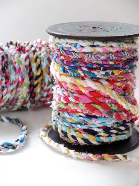 Как сделать нить для плетения ковриков из лоскутов ткани