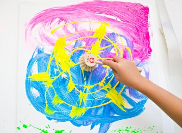 Как с ребенком нарисовать абстрактную картину за 5 минут