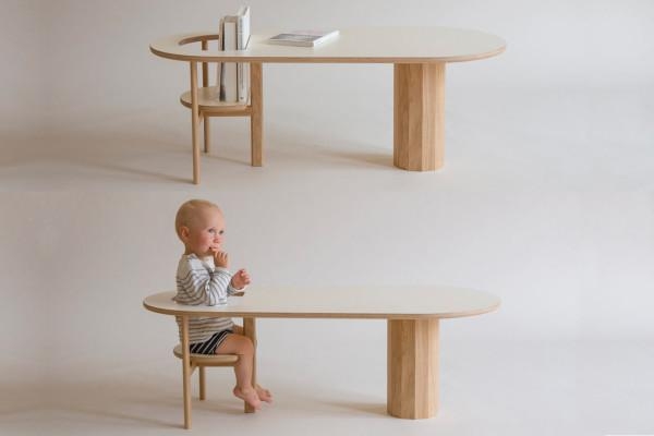 Необычный кофейный столик для книг и детей