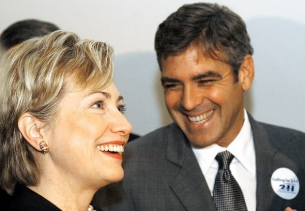 Джордж Клуни поддерживает Хиллари Клинтон