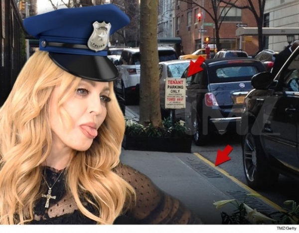 Мадонна незаконно захватила места для парковки