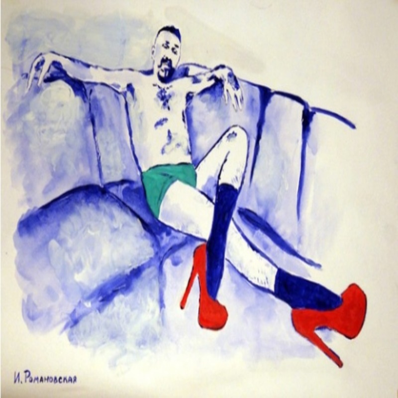 Сергея Шнурова нарисовали грудью