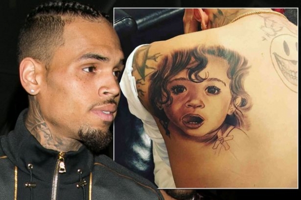 Крис Браун сделал татуировку дочери