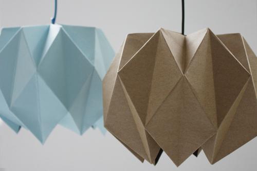 Как сделать сильный абажур в технике оригами