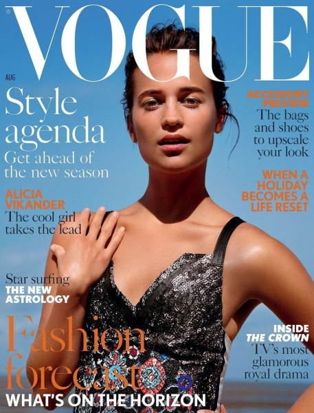 Красавица Алисия Викандер на обложке Vogue UK