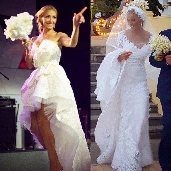 Татьяна Навка показала два свадебных платья