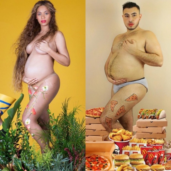 Фото беременной Бейонсе стало основой для интернет-креатива