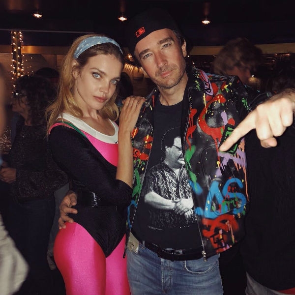 Natalia Vodianova left the kids for a retro party with her husband