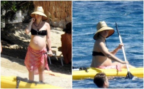 Беременная Кейт Хадсон с Дэнни Фудзикавой, Голди Хоун, Куртом Расселом и родителями в Греции