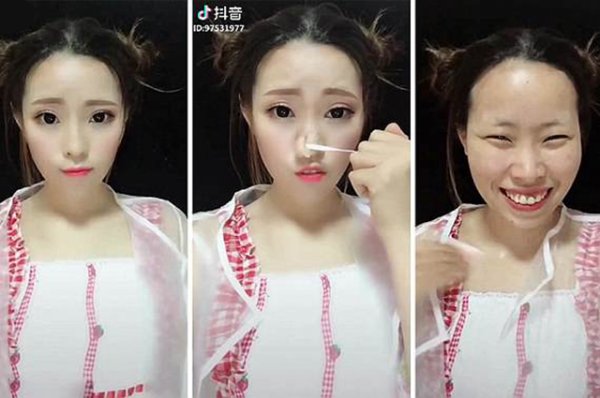 Накладной нос, скотч, тонны косметики: как китайские бьюти-блогеры обманывают всех 