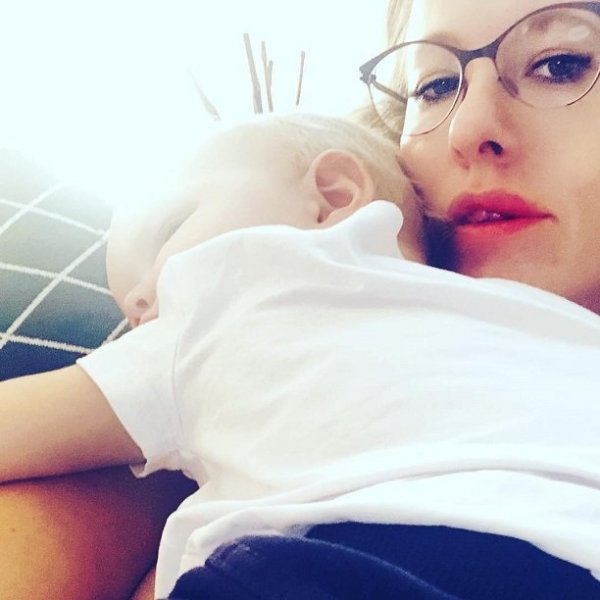 Ксения Собчак сделала трогательный снимок со спящим сыном