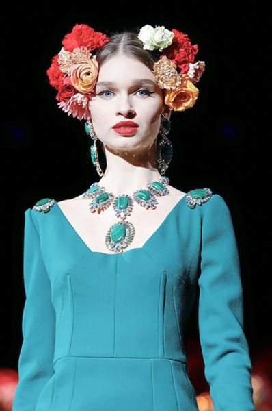 Неделя моды в Милане: Китти Спенсер на показе Dolce&Gabbana сезона осень-зима 2019/2020 