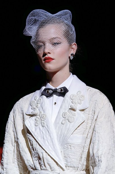 Неделя моды в Милане: Китти Спенсер на показе Dolce&Gabbana сезона осень-зима 2019/2020 