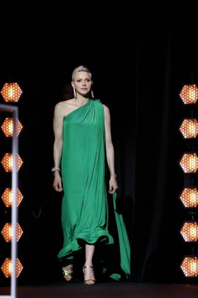 Princess Charlene of Monaco wore a ridiculous dress -"curtain"