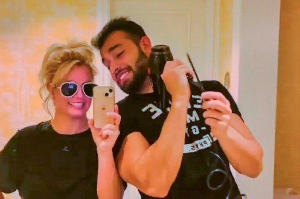 Britney Spears appeared on the cover of a popular Iranian magazine with her young husband