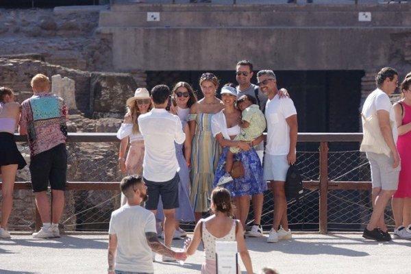 Sin City star Jessica Alba sunbathed with her family on a yacht under the Italian sun