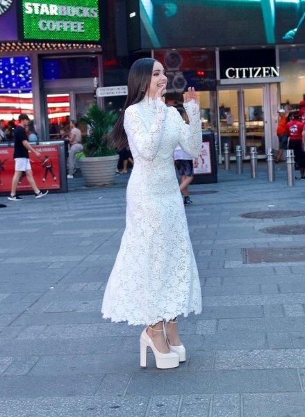 Married too much: Sofia Carson is starting to get used to long whites dresses