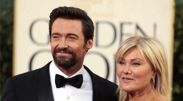 Hugh Jackman and his wife walked the dog in their homey outfits