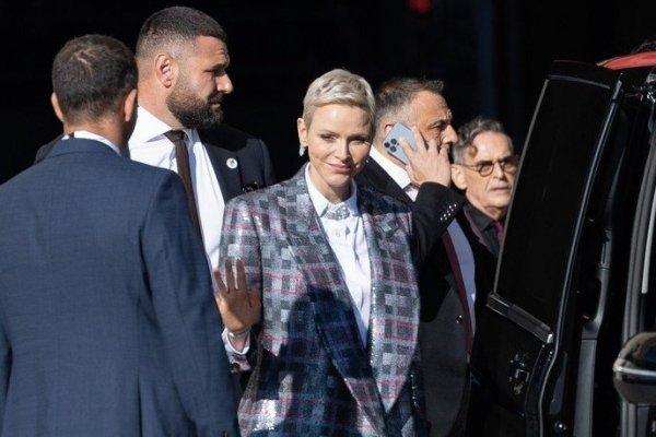 Princess Charlene was spotted without her family at French Fashion Week