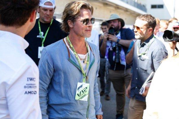 Brad Pitt spent the whole weekend racing Formula 1