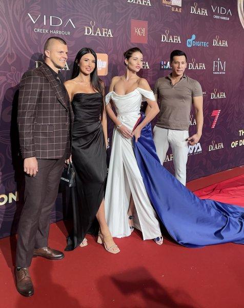 On National Unity Day, a Russian woman came to at the DIAFA-2022 awards ceremony in Dubai in a dress in the colors of the Russian flag