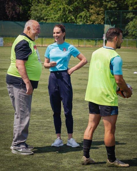 Kate Middleton wore sportswear to the game in rugby