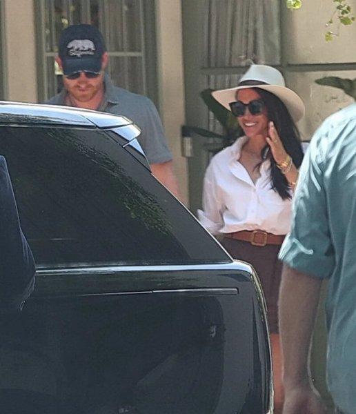 Prince Harry and Meghan Markle were photographed walking in California