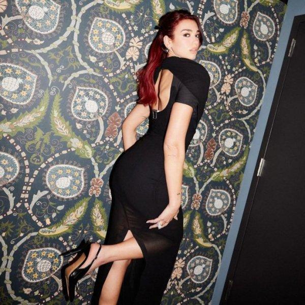 Dua Lipa shared a spectacular photo shoot in a dress that emphasized her figure