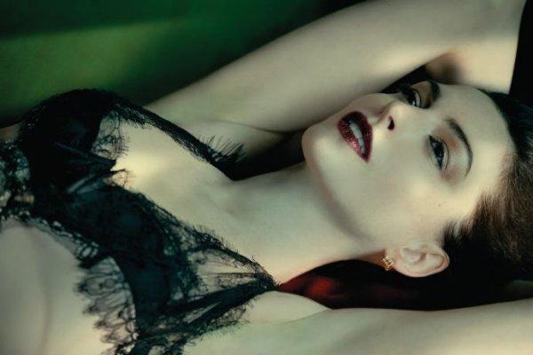 Anne Hathaway poses in lingerie and latex dresses for Vanity Fair