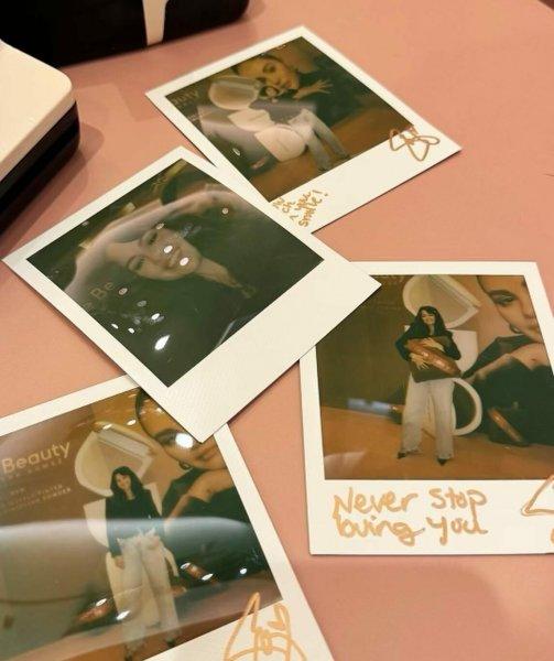 Selena Gomez posted a cute series of photos to advertise her cosmetics brand