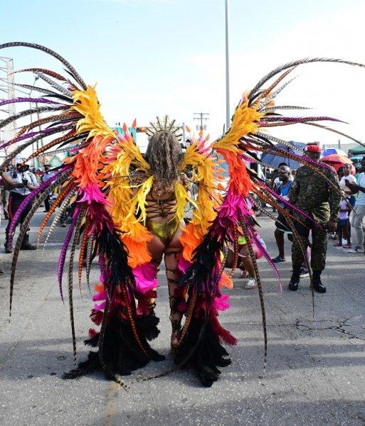 Arriving in her native Barbados, Rihanna attracted the attention of guests with her outfit